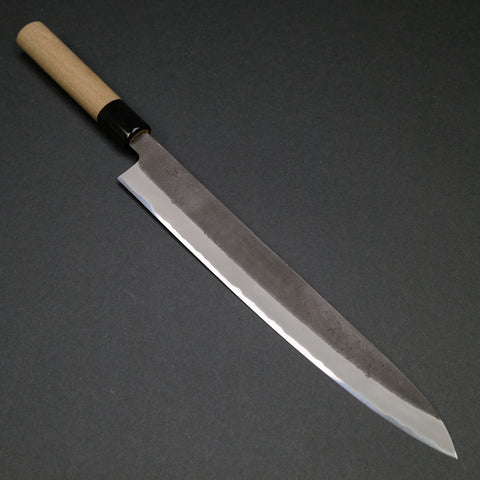 Hitohira Hinode Nashiji White #2 Stainless Clad Sujihiki 270mm Ho Wood Handle