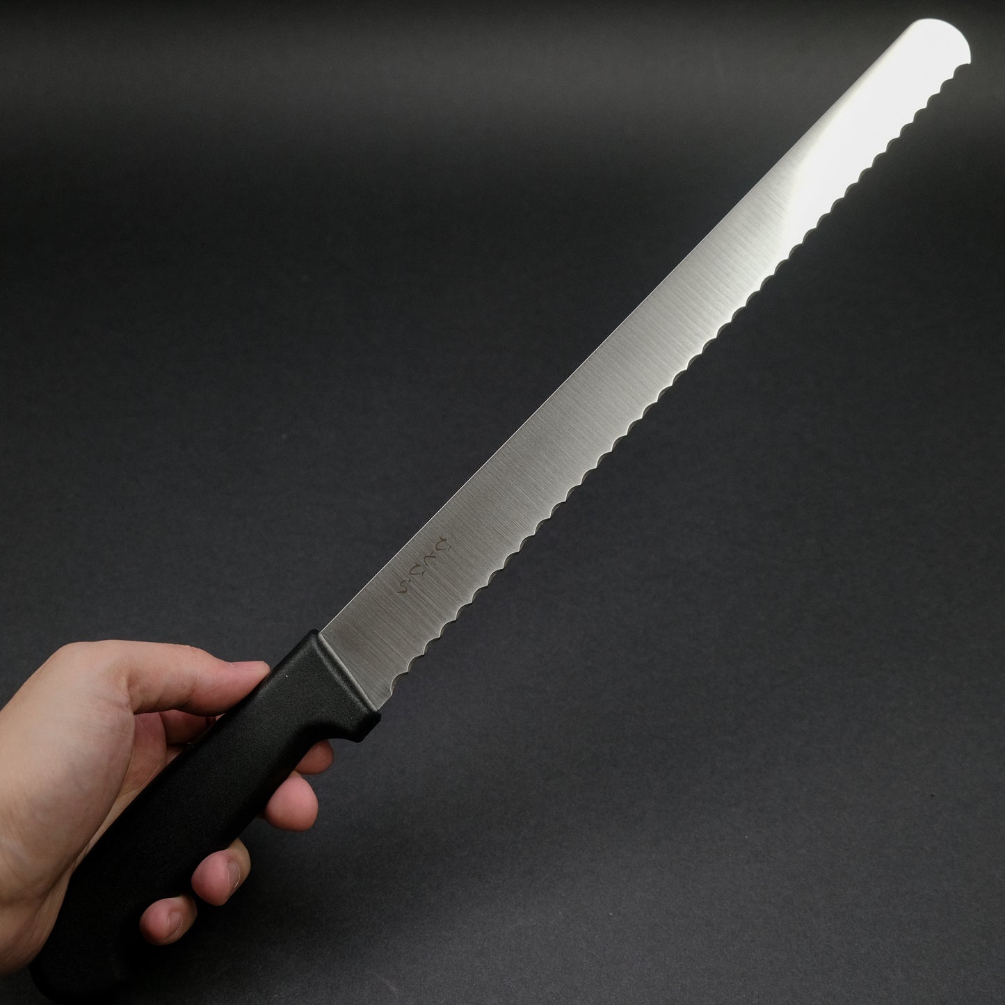 Hitohira Hiragana Bread Knife 300mm Elastomer Handle