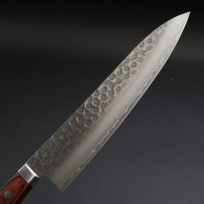 Hitohira Imojiya HG Tsuchime Gyuto 210mm Imitation Mahogany Handle