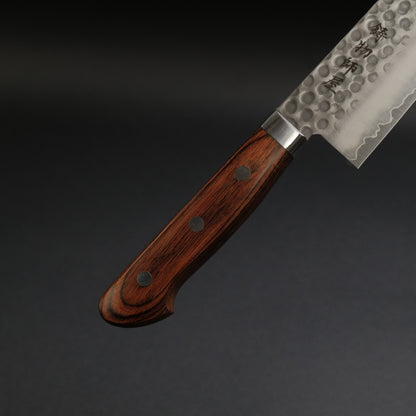 Hitohira Imojiya HG Tsuchime Gyuto 210mm Imitation Mahogany Handle