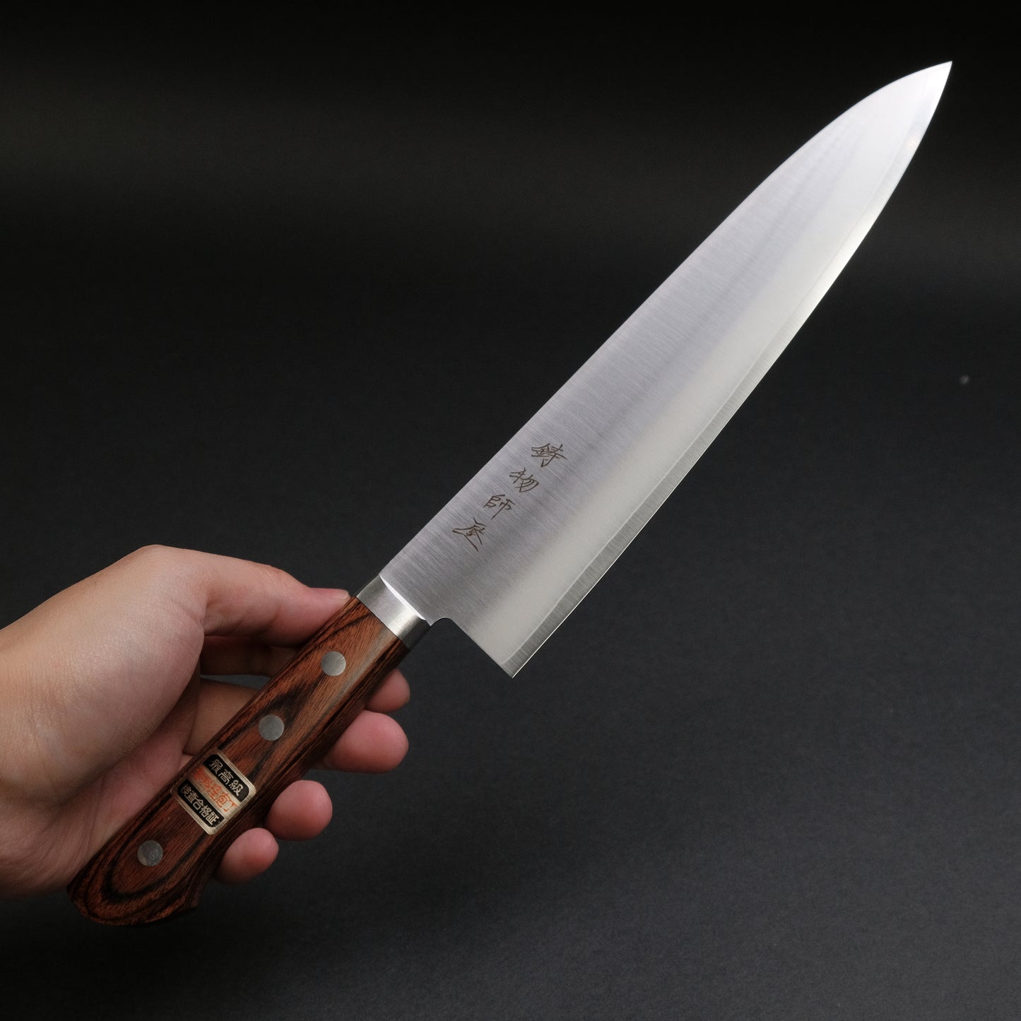 Hitohira Imojiya MZ VG-1 Gyuto 210mm Imitation Mahogany Handle