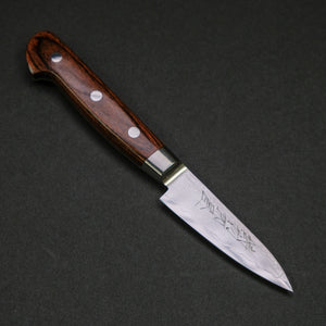 Hitohira Imojiya ST Damascus Paring 80mm Imitation Mahogany Handle