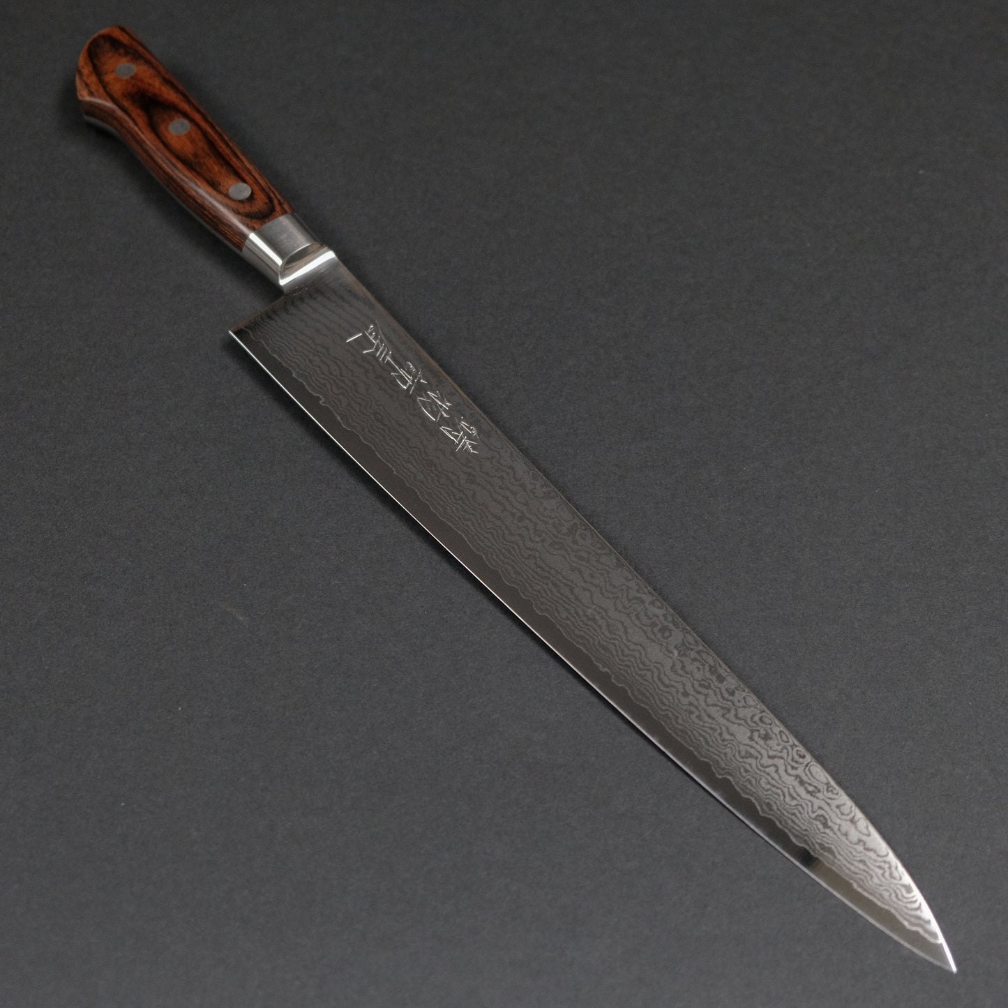 Hitohira Imojiya ST Damascus Sujihiki 270mm Imitation Mahogany Handle