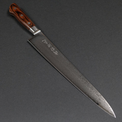 Hitohira Imojiya ST Damascus Sujihiki 270mm Imitation Mahogany Handle