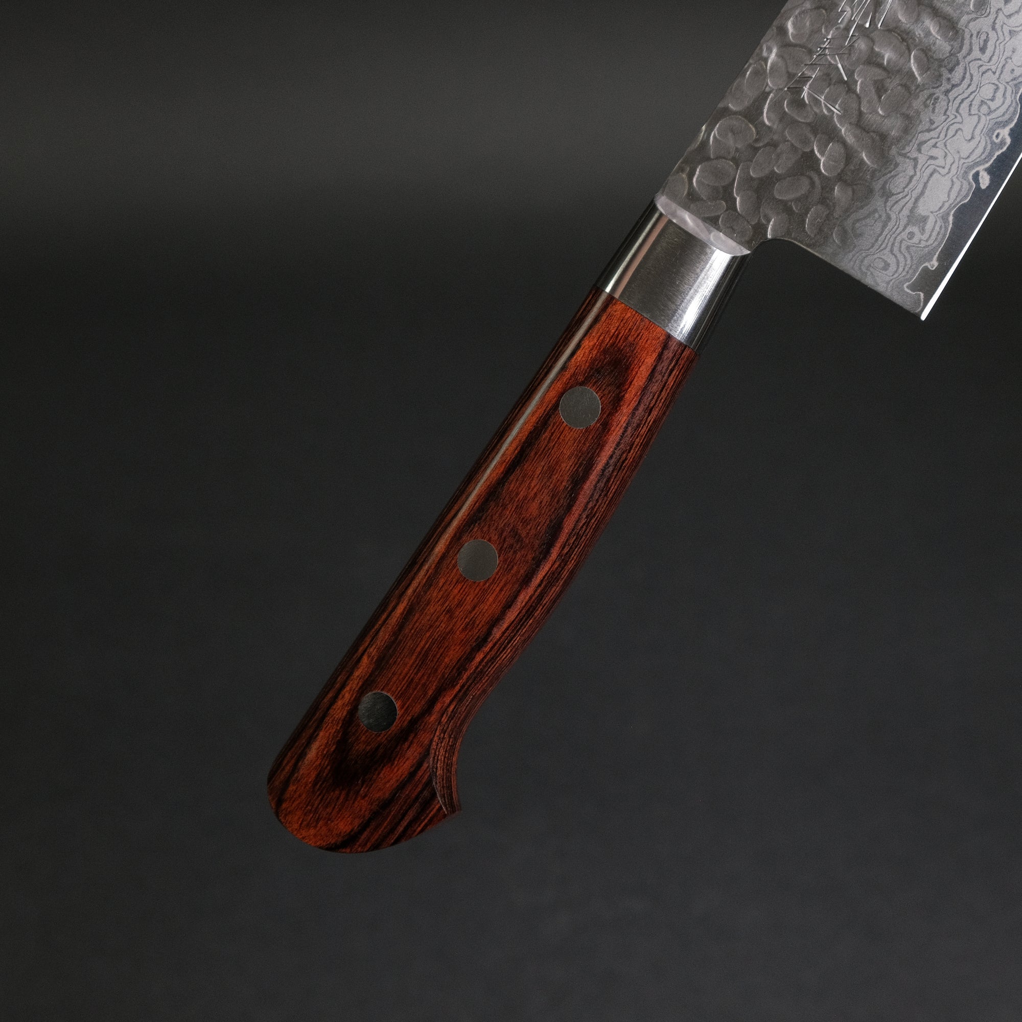 Hitohira Imojiya ST Tsuchime Damascus Gyuto 210mm Imitation Mahogany Handle (Yo)