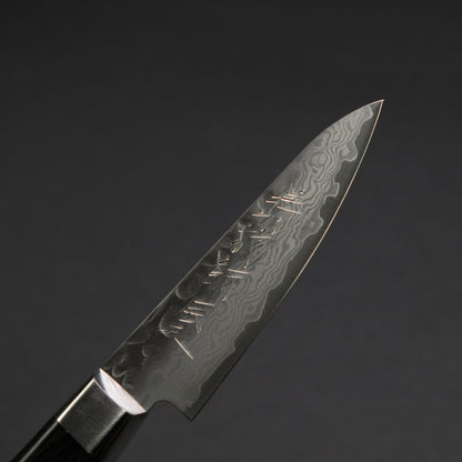 Hitohira Imojiya ST Tsuchime Damascus Paring Pakka Handle (Yo)