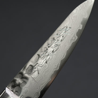 Hitohira Imojiya ST Tsuchime Damascus Paring Pakka Handle (Yo)