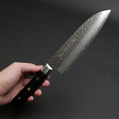 Hitohira Imojiya ST Tsuchime Damascus Santoku Pakka Handle (Yo)