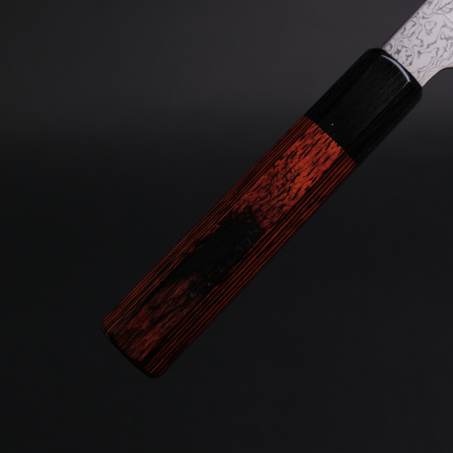 Hitohira Imojiya TH Damascus Paring 105mm Pakka Handle (Red)