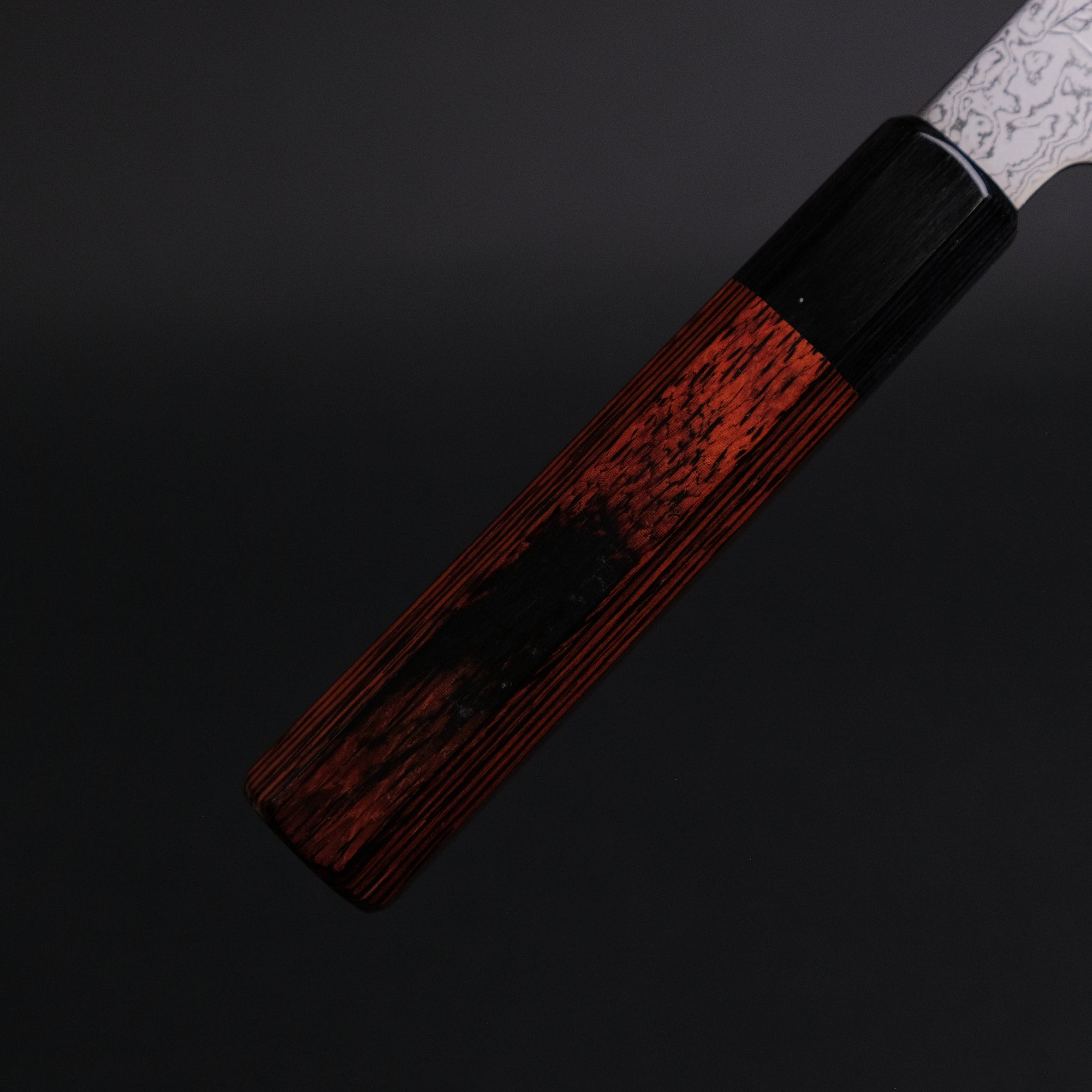 Hitohira Imojiya TH Damascus Paring 105mm Pakka Handle (Red)