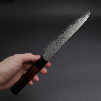 Hitohira Imojiya TH Damascus Petty 150mm Pakka Handle (Red)