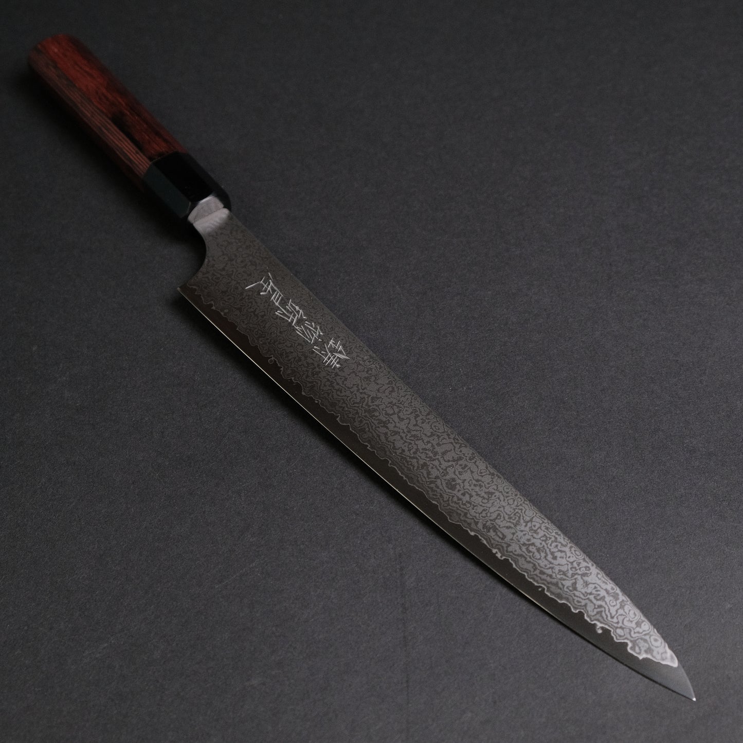 Hitohira Imojiya TH Damascus Sujihiki 270mm Pakka Handle (Red)