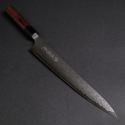 Hitohira Imojiya TH Damascus Sujihiki 270mm Pakka Handle (Red)