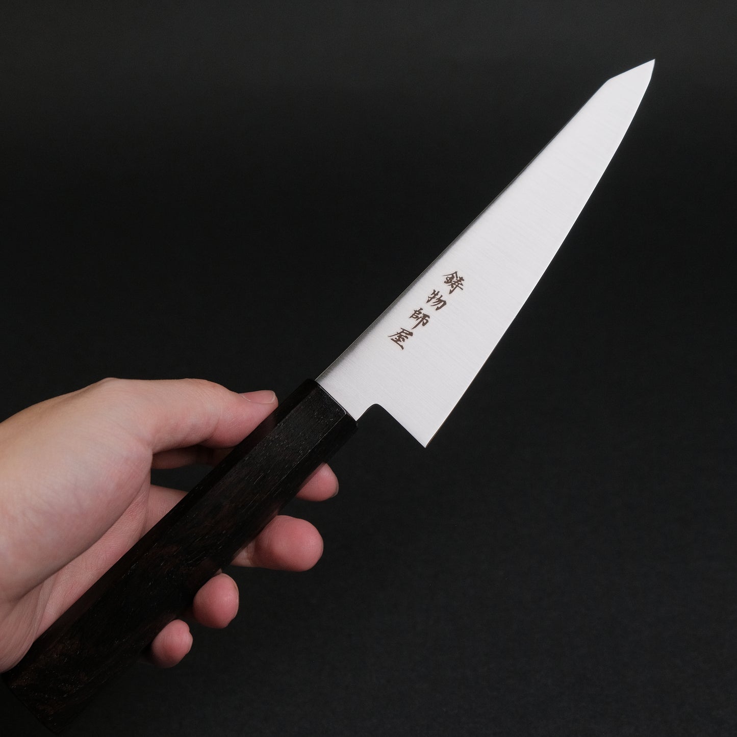 Hitohira Imojiya TH Stainless Honesuki Kaku 150mm Ebony Handle (Wa)