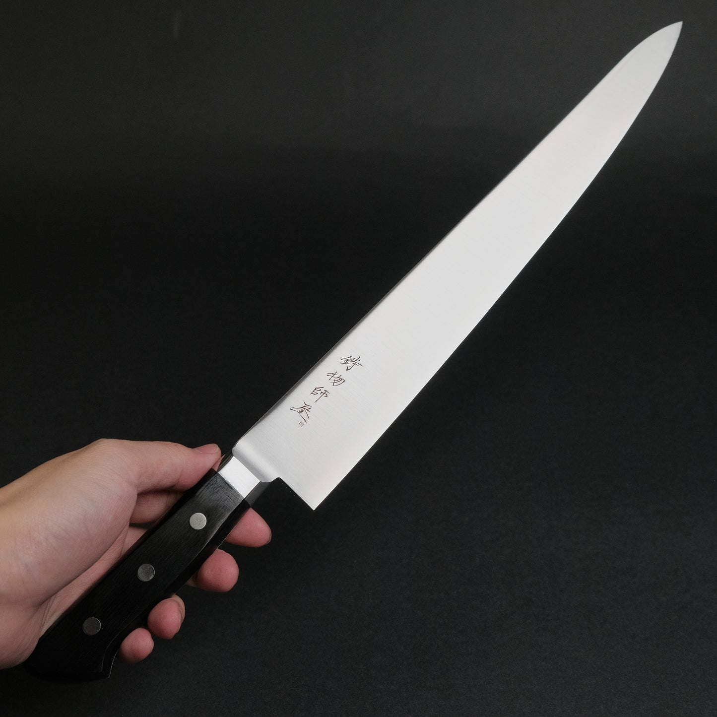 Hitohira Imojiya TH Stainless Sujihiki 300mm Pakka Handle (Yo)