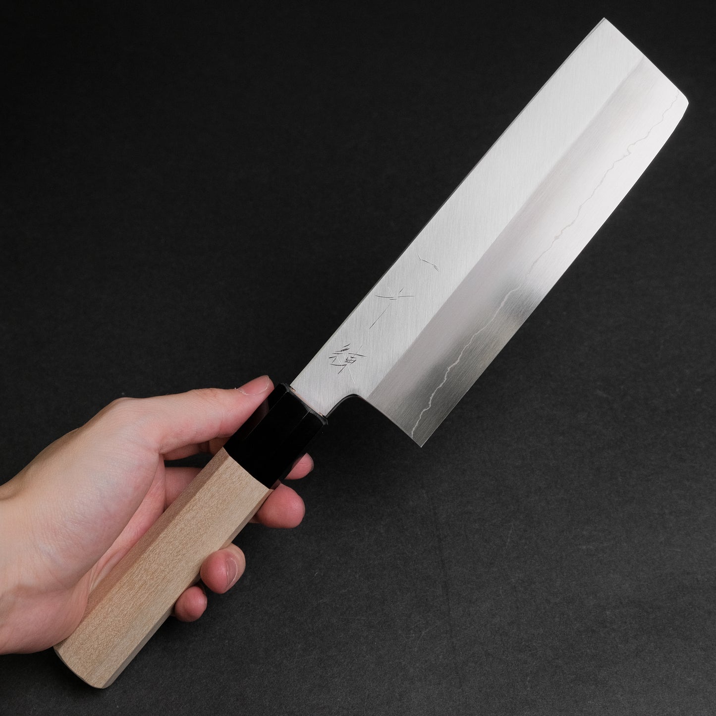 Hitohira Kikuchiyo Ren Silver #3 Nakiri 180mm Ho Wood Handle