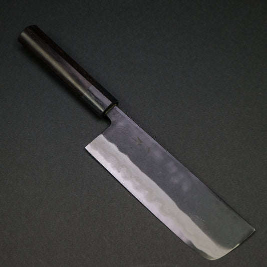 Hitohira MS Kurouchi Blue #2 Nakiri 165mm Rosewood Handle