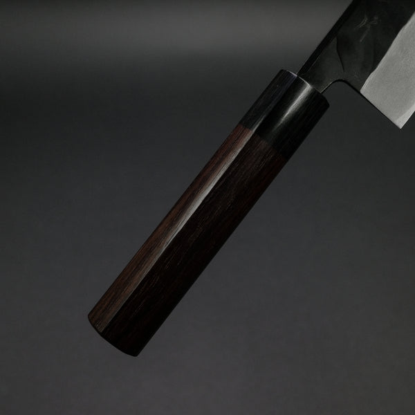 Hitohira MS Kurouchi Blue #2 Santoku 165mm Rosewood Handle