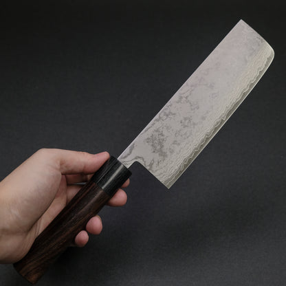 Hitohira NM Damascus Nakiri 165mm Rosewood Handle