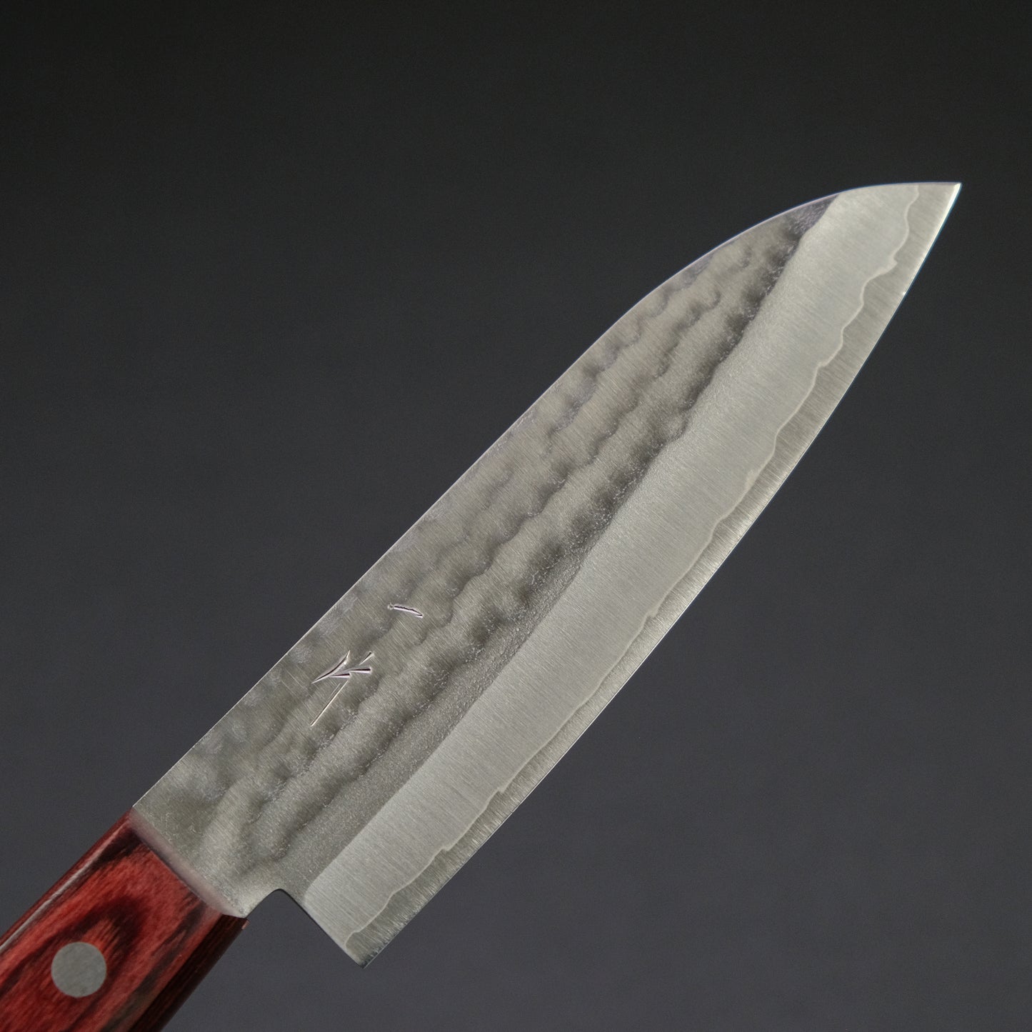 Hitohira NM Small Santoku 130mm Red Pakka Handle (No Bolster)