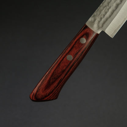 Hitohira NM Small Santoku 130mm Red Pakka Handle (No Bolster)