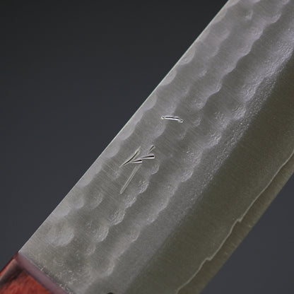 Hitohira NM Small Santoku 130mm Red Pakka Handle (No Bolster)