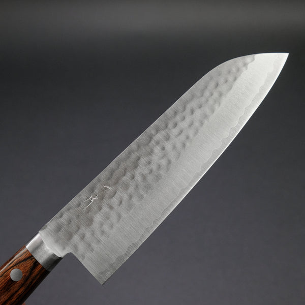 Hitohira NM Tsuchime Santoku Imitation Mahogany Handle
