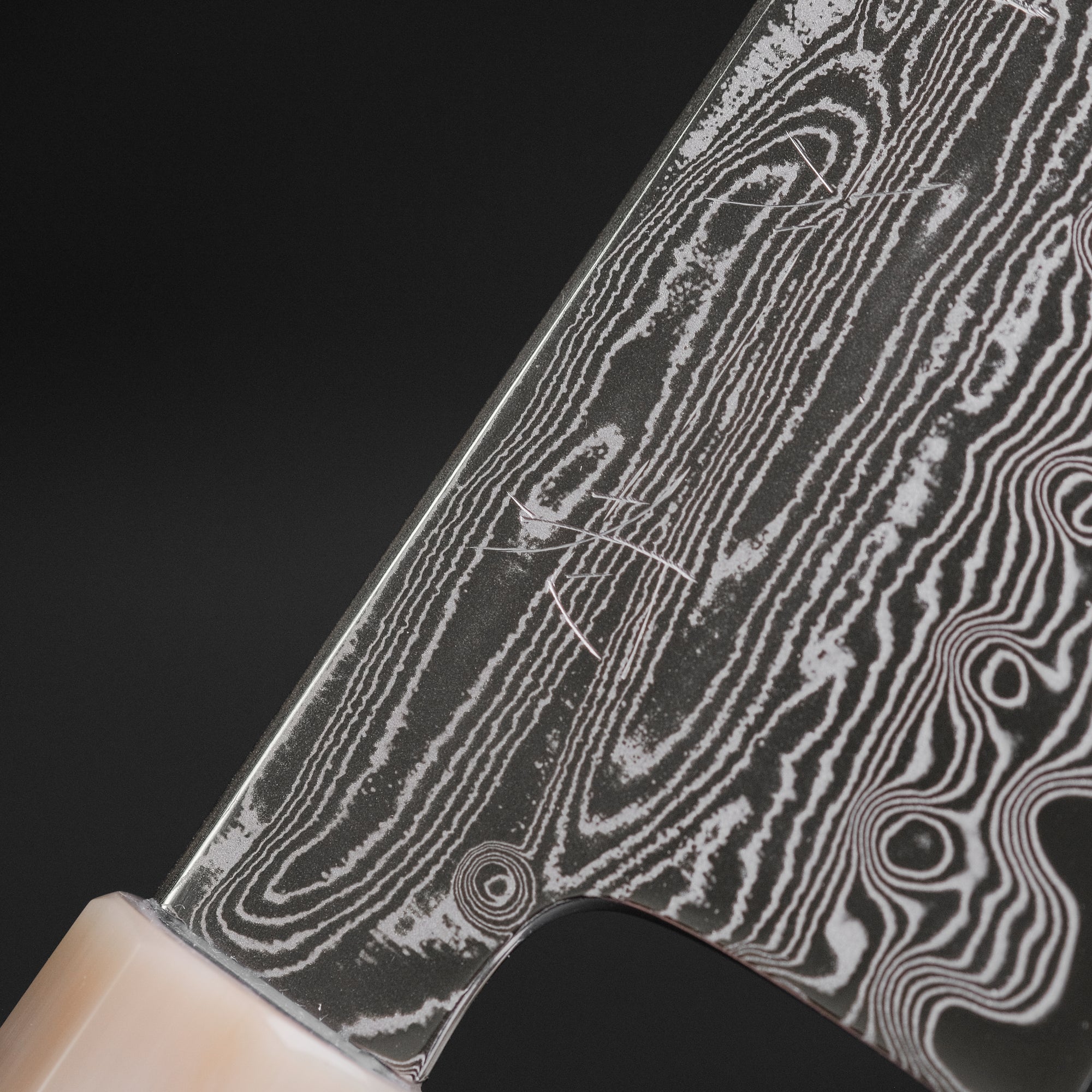 Hitohira Nakagawa Rou SG STRIX Damascus Gyuto 210mm Ebony Handle