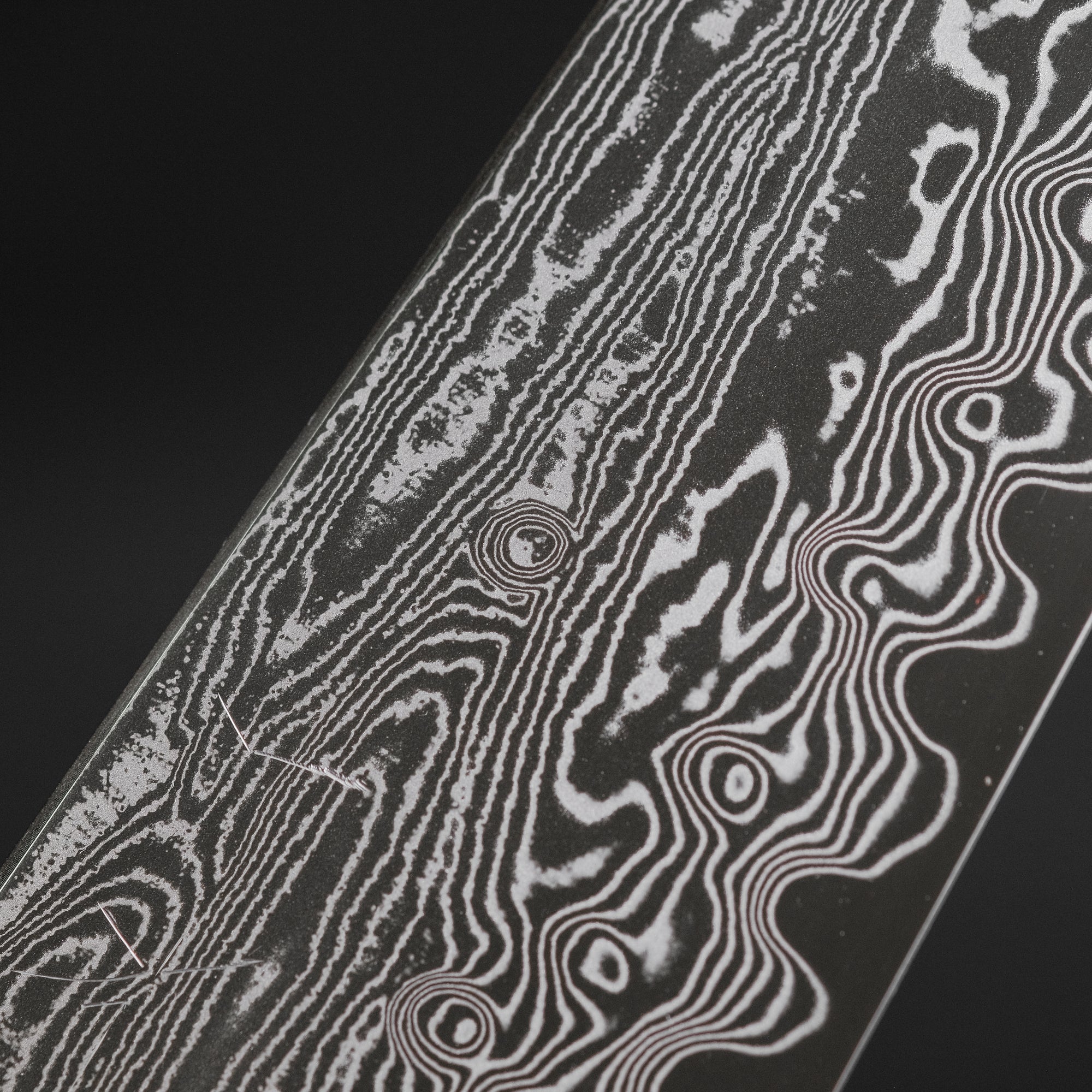 Hitohira Nakagawa Rou SG STRIX Damascus Gyuto 210mm Ebony Handle
