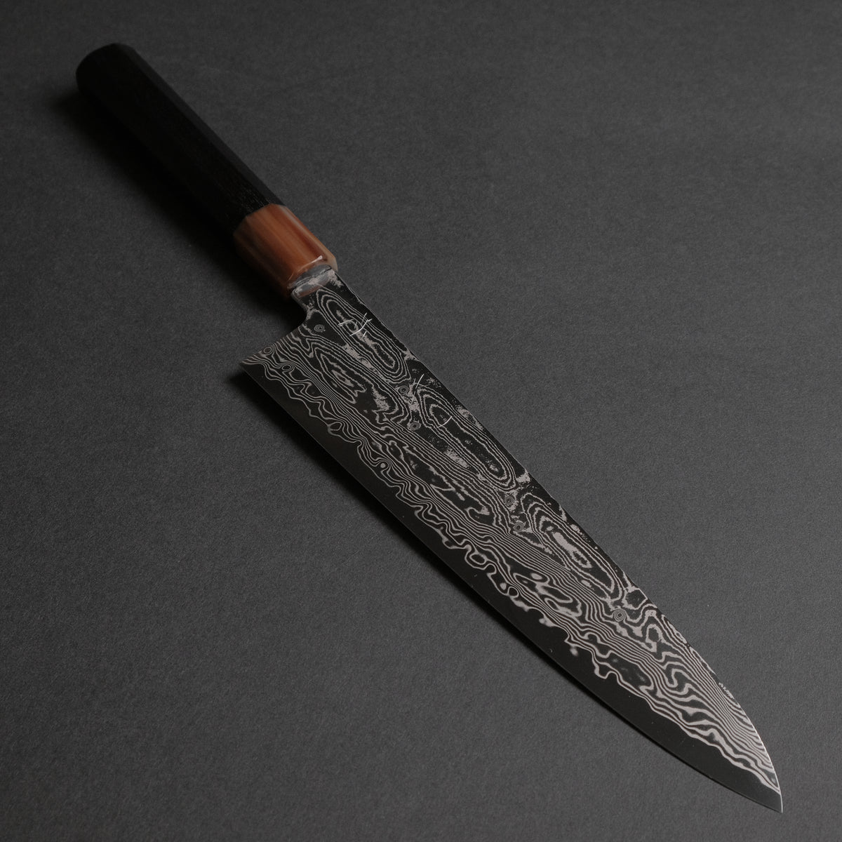 Hitohira Nakagawa Rou SG STRIX Damascus Gyuto 240mm Ebony Handle