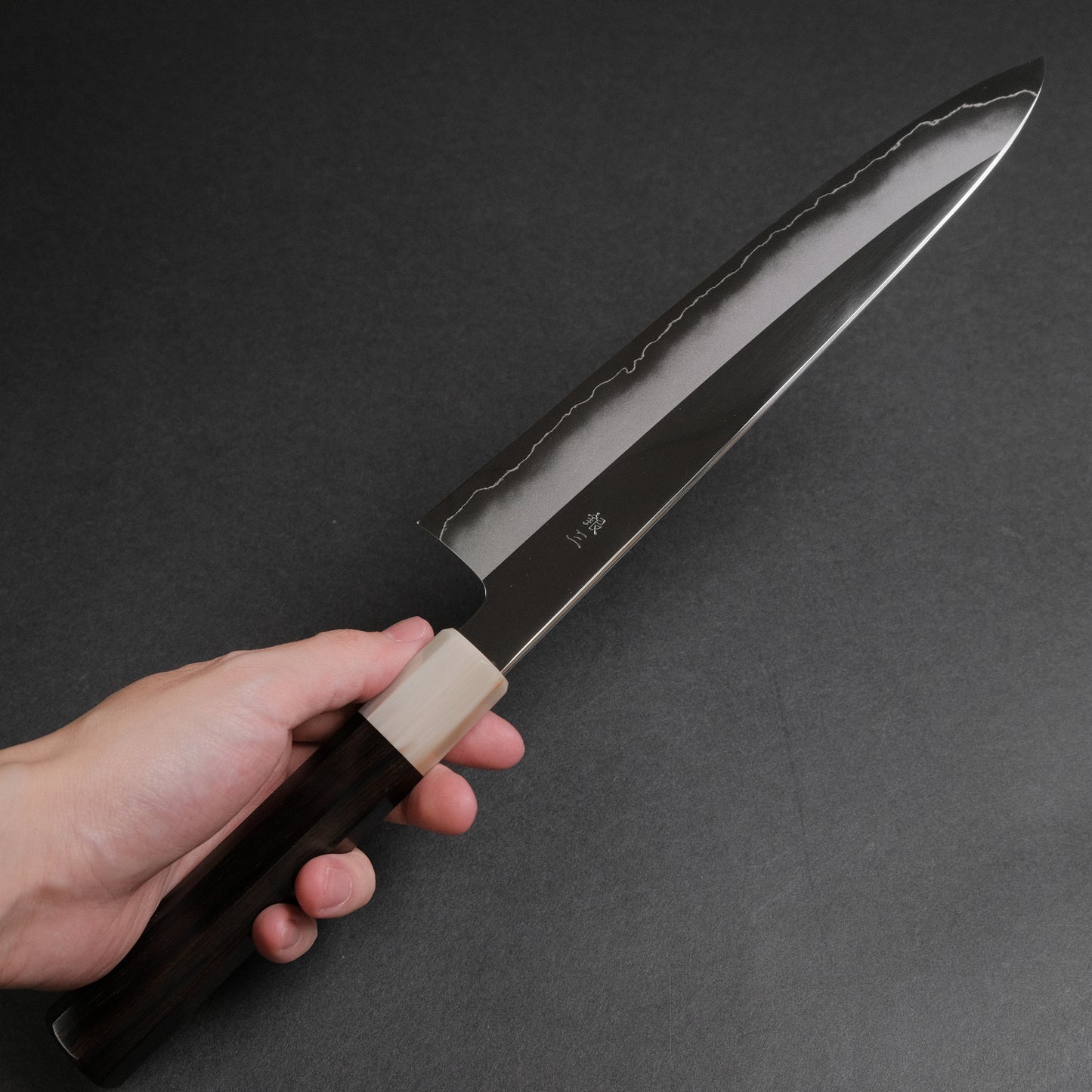 Hitohira Nakagawa Rou Silver #3 Mirror Polished Gyuto 240mm Ebony Handle