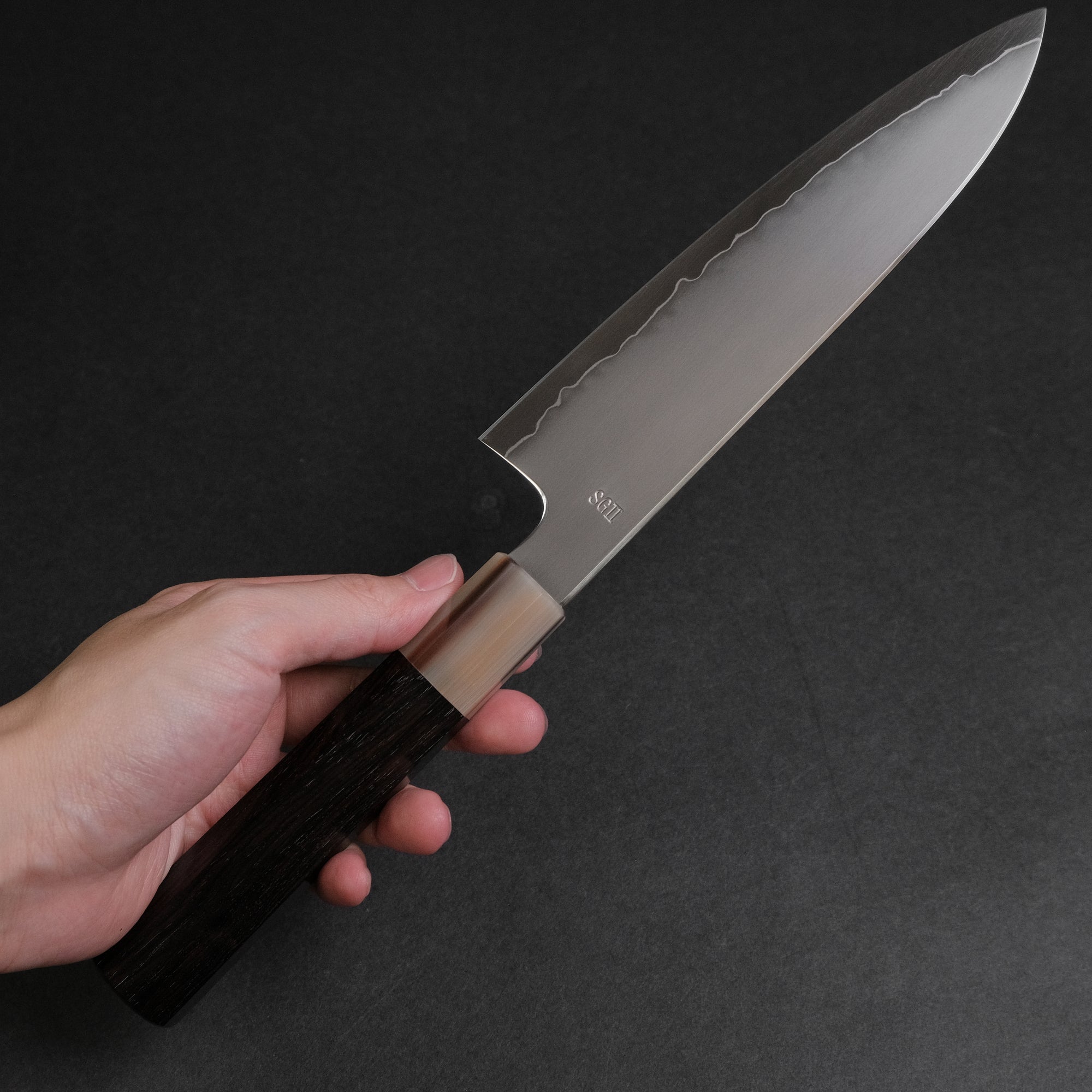 Hitohira Nao SG2 Kasumi Gyuto 180mm Ebony Handle