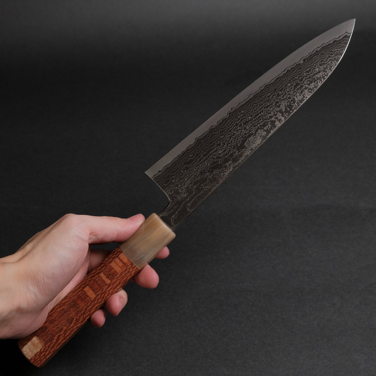 Hitohira Nigara Nao SGS Damascus Gyuto 210mm Lacewood Handle