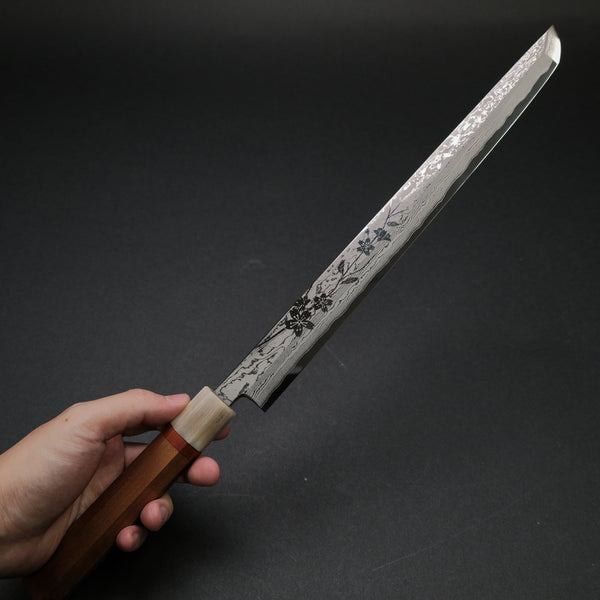Hitohira Sakura Damascus Sakimaru Takobiki 300mm Sakura Handle (Saya)