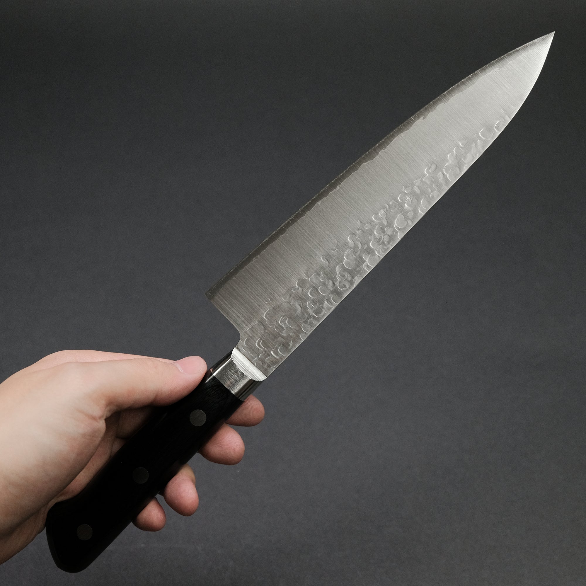 Hitohira T10 Tsuchime Gyuto 180mm Pakka Handle