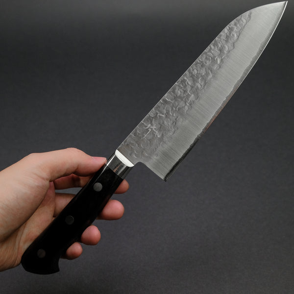 Hitohira T10 Tsuchime Santoku 165mm Pakka Handle