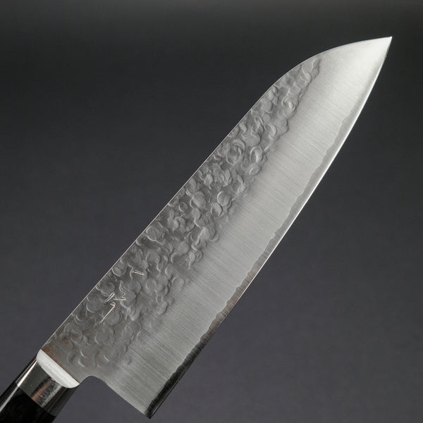 Hitohira T10 Tsuchime Santoku 165mm Pakka Handle