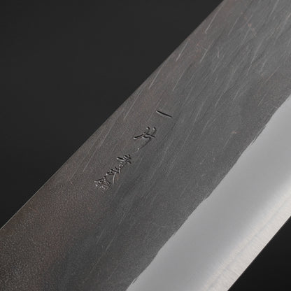 Hitohira TD Blue #2 Stainless Clad Kurouchi Gyuto 240mm Ho Wood Handle