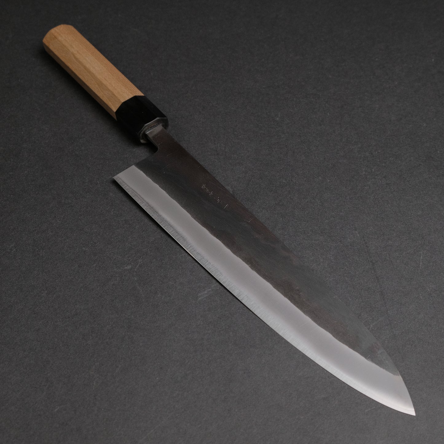 Hitohira TD Blue #2 Stainless Clad Kurouchi Gyuto 240mm Ho Wood Handle