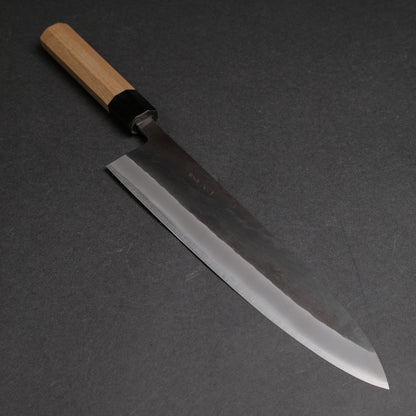 Hitohira TD Blue #2 Stainless Clad Kurouchi Gyuto 240mm Ho Wood Handle