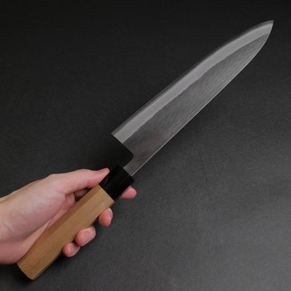 Hitohira TD Blue #2 Stainless Clad Kurouchi Gyuto 240mm Ho Wood Handle