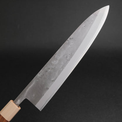 Hitohira TD Blue #2 Stainless Clad Nashiji Gyuto 240mm Walnut Handle