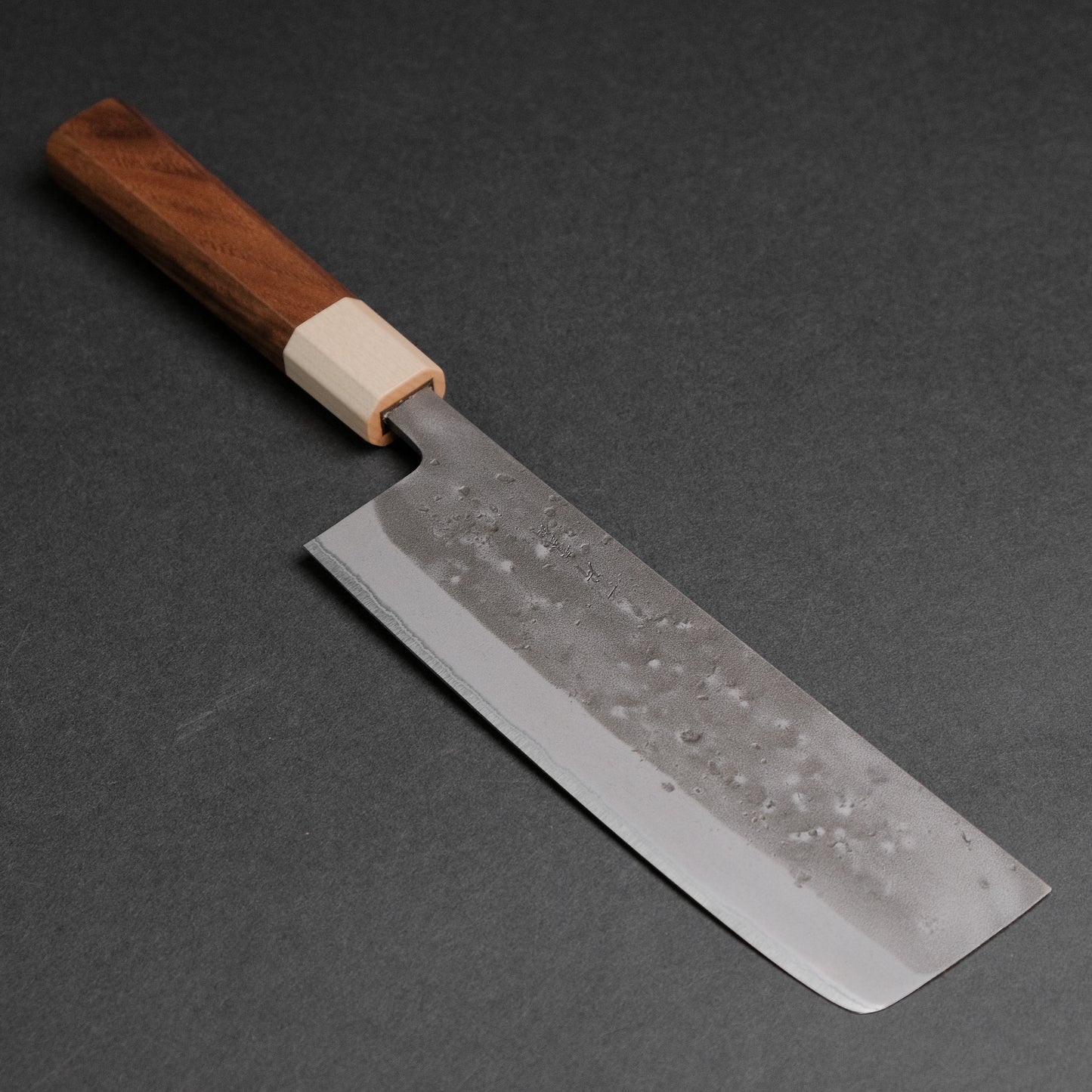 Hitohira TD Blue #2 Stainless Clad Nashiji Nakiri 165mm Walnut Handle