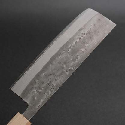 Hitohira TD Blue #2 Stainless Clad Nashiji Nakiri 165mm Walnut Handle