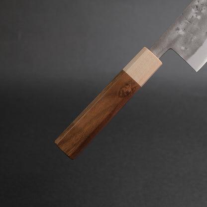 Hitohira TD Blue #2 Stainless Clad Nashiji Santoku 165mm Walnut Handle