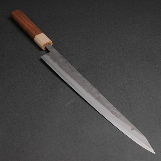 Hitohira TD Blue #2 Stainless Clad Nashiji Sujihiki 270mm Walnut Handle