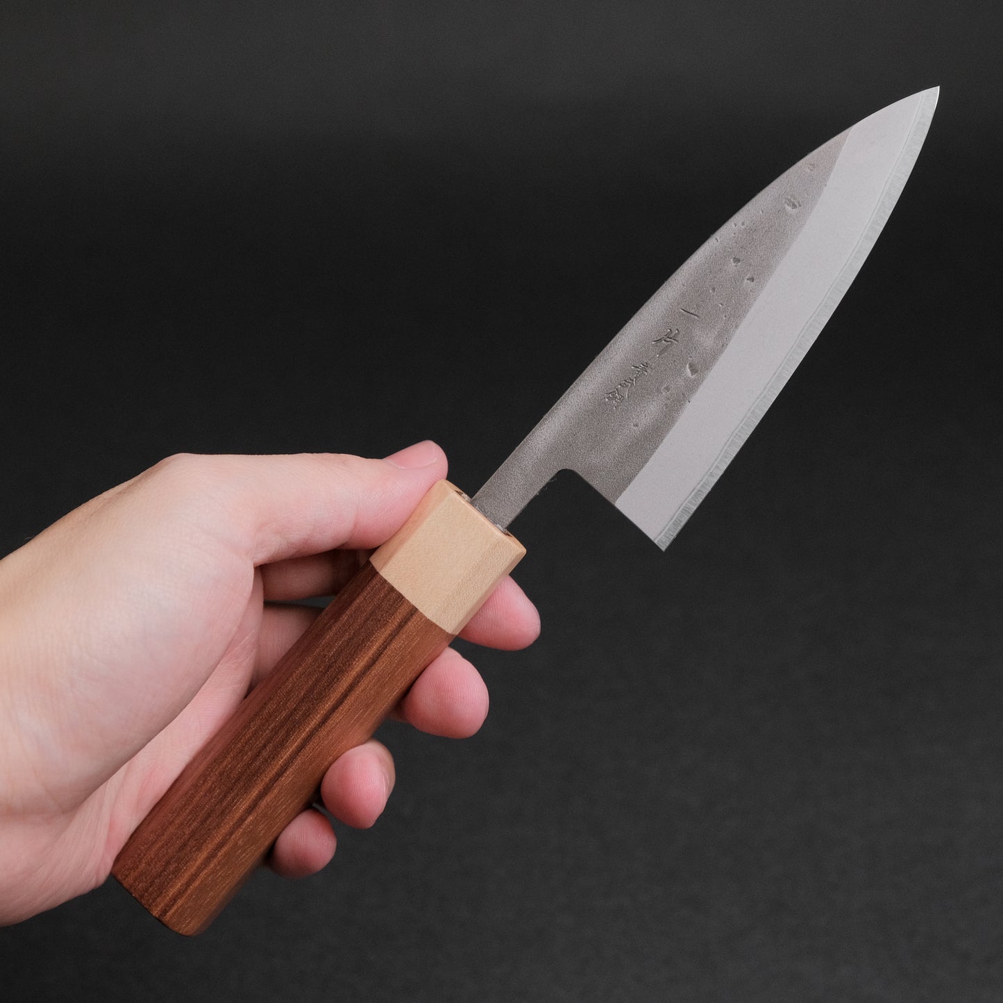 Hitohira TD Blue #2 Stainless Clad Nashiji Utility 105mm Walnut Handle