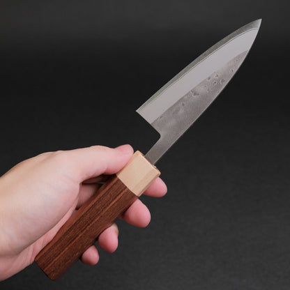 Hitohira TD Blue #2 Stainless Clad Nashiji Utility 105mm Walnut Handle