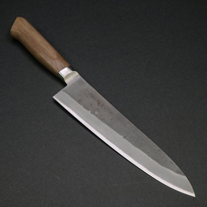 Hitohira TD Blue #2 Stainless Clad Nashiji Yo Gyuto 210mm Walnut Handle