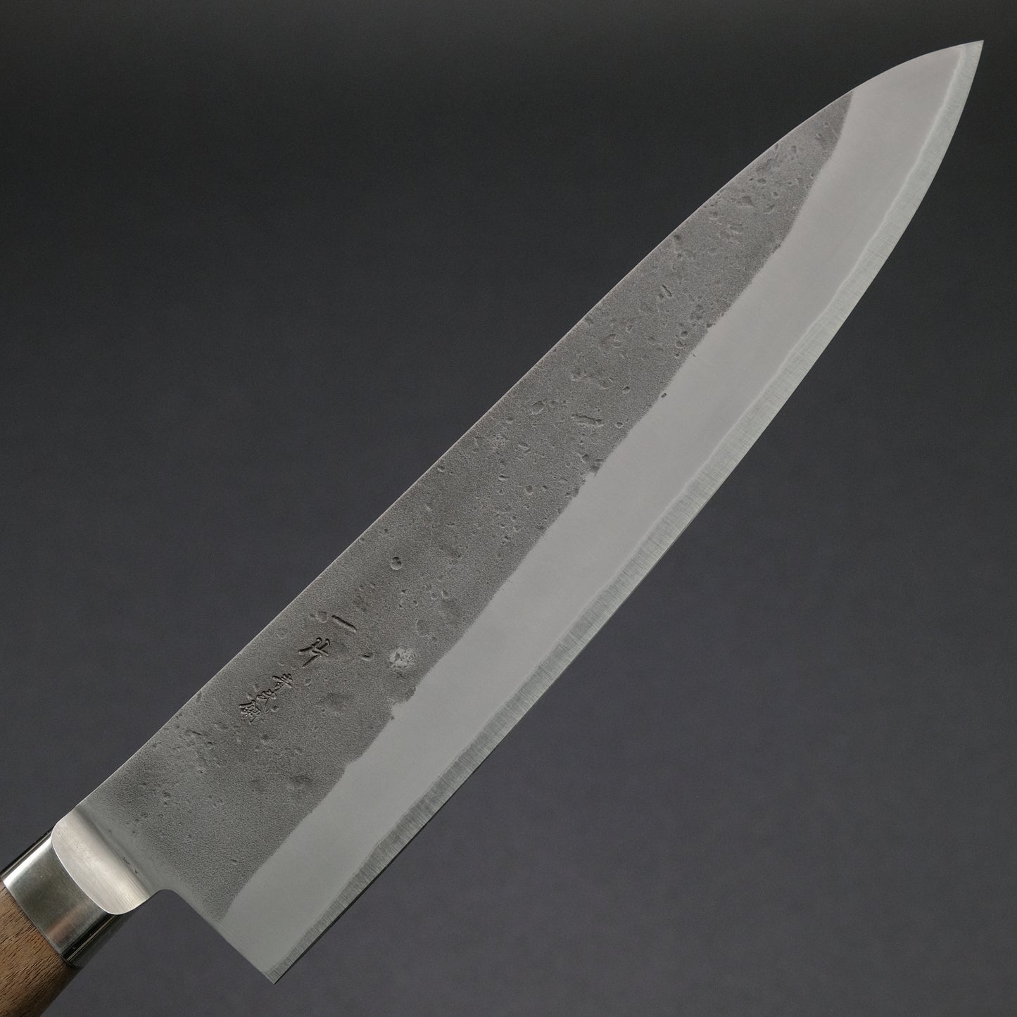 Hitohira TD Blue #2 Stainless Clad Nashiji Yo Gyuto 210mm Walnut Handle